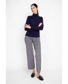 Sous-pull en Soie mélangée bleu nuit