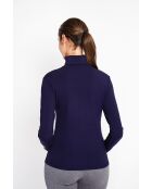 Sous-pull en Soie mélangée bleu nuit