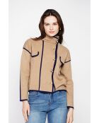 Veste col montant camel
