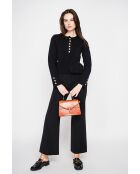 Veste courte boutonnée noire