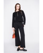 Veste courte boutonnée noire