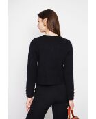 Veste courte boutonnée noire
