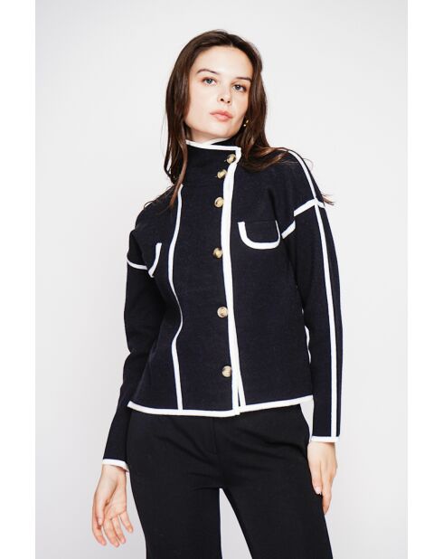 Veste col montant noire