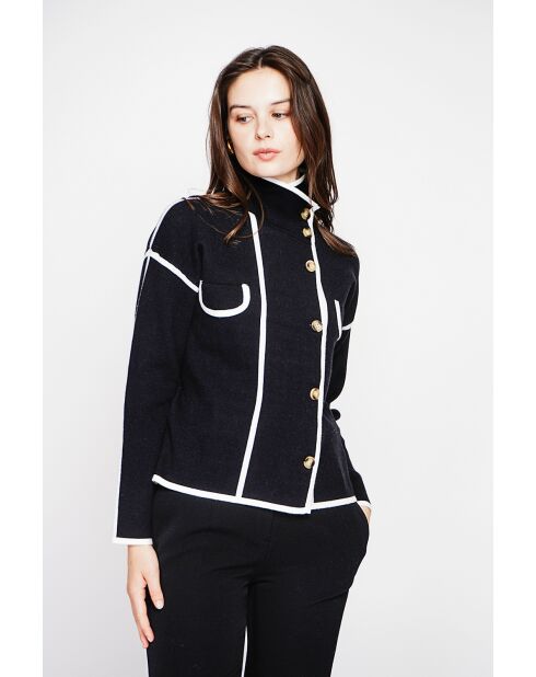 Veste col montant noire
