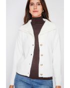 Gilet double col naturel