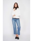 Gilet double col naturel