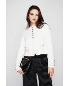 Veste courte boutonnée naturelle