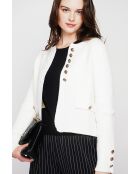 Veste courte boutonnée naturelle