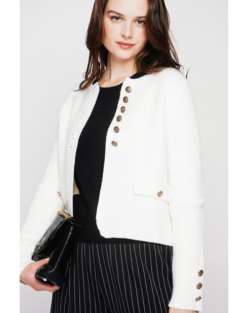 Veste courte boutonnée naturelle