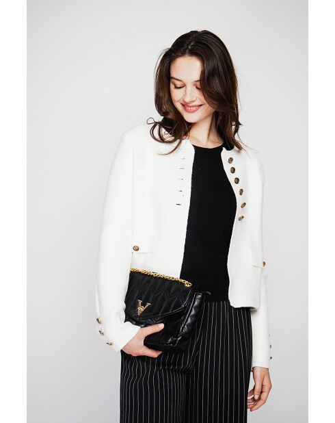 Veste courte boutonnée naturelle