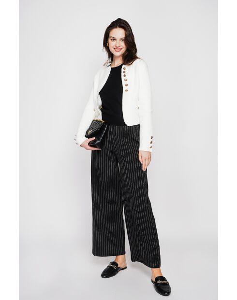 Veste courte boutonnée naturelle