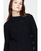 Pull col roulé croisé noir