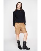 Pull col roulé croisé noir