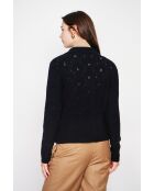 Pull col roulé croisé noir