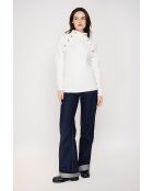 Pull col montant naturel