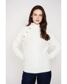 Pull col montant naturel