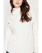 Pull col montant naturel