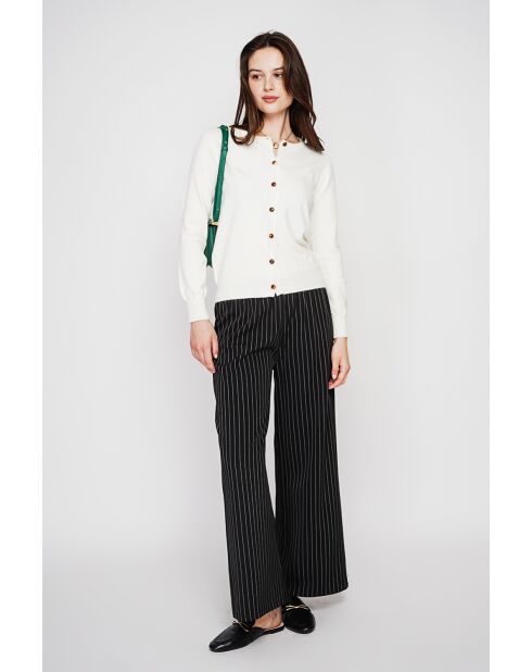 Gilet col ras du cou naturel