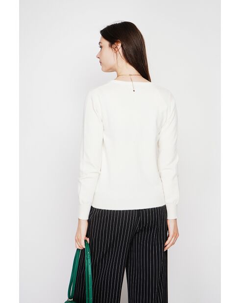 Gilet col ras du cou naturel