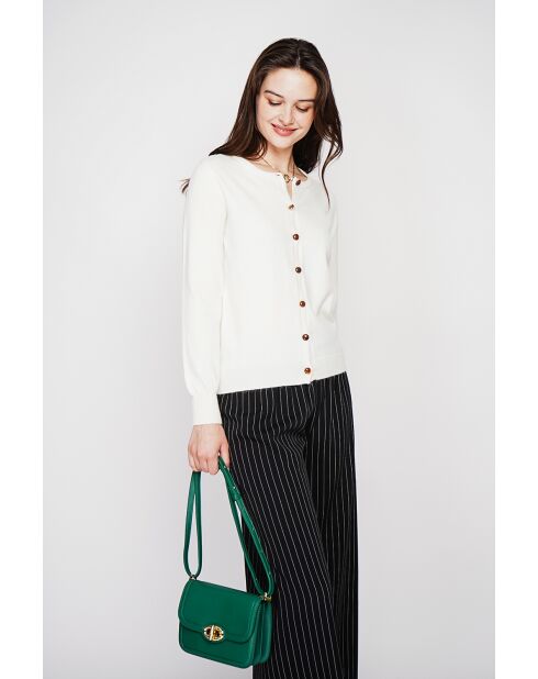 Gilet col ras du cou naturel