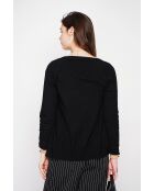 Gilet col v boutonné noir