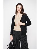 Gilet col v boutonné noir