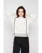 Pull col roulé montant naturel