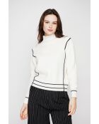 Pull col roulé montant naturel