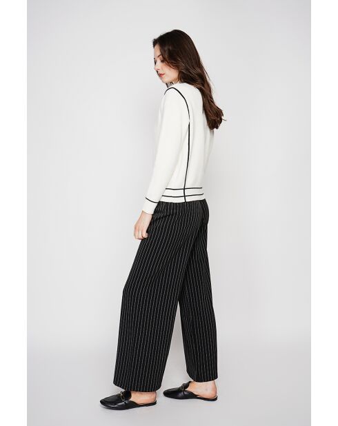 Pull col roulé montant naturel