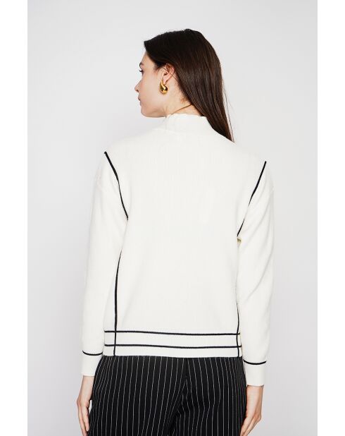 Pull col roulé montant naturel