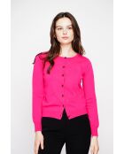 Gilet col ras du cou fushia