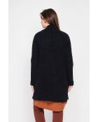 Gilet long à col châle noir