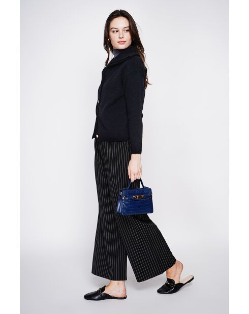 Gilet double col noir