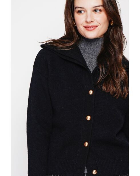 Gilet double col noir