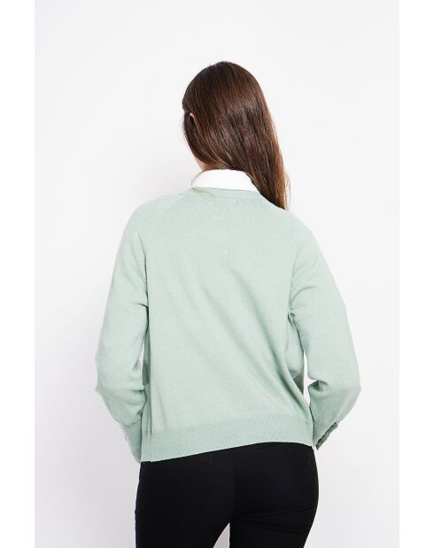 Gilet col ras du cou jade