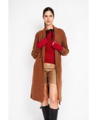 Gilet long fantaisie marron