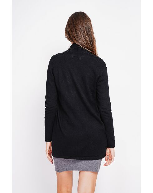 Gilet col châle noire