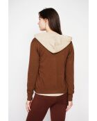 Gilet col ras du cou marron