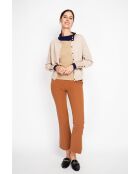 Gilet col ras du cou nougat