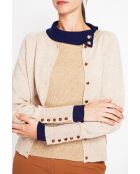 Gilet col ras du cou nougat