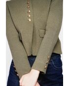 Veste courte boutonnée kaki