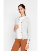 Gilet col ras du cou givre