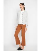 Gilet col ras du cou givre