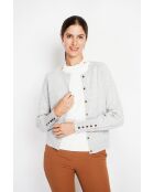 Gilet col ras du cou givre