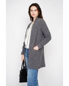 Gilet long à col châle loup