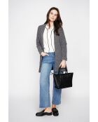 Gilet long à col châle loup