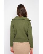 Gilet double col kaki