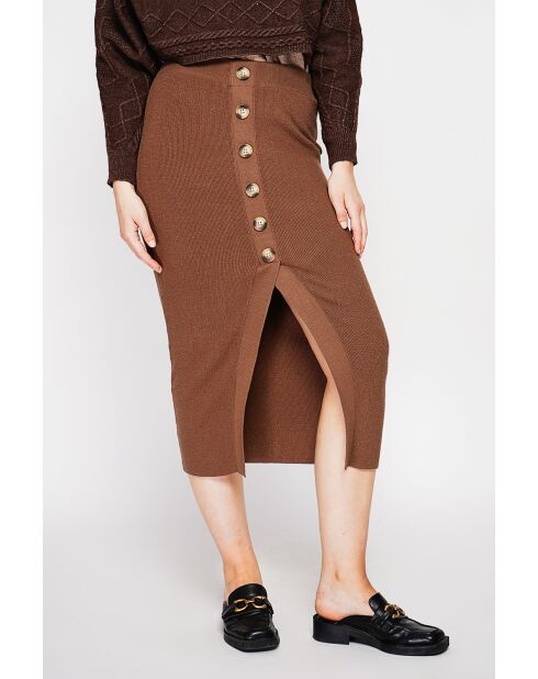 Jupe longue marron