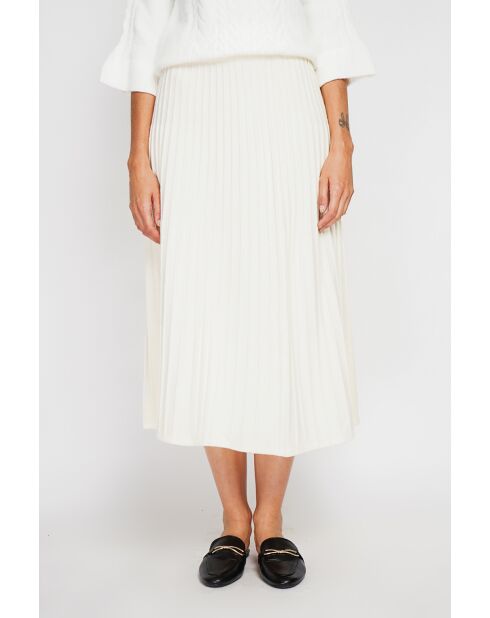 Jupe longue en Cachemire mélangé naturelle