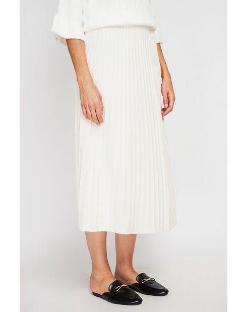 Jupe longue en Cachemire mélangé naturelle